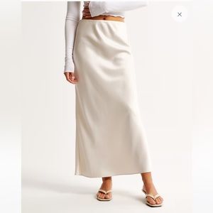 Abercrombie Satin Column Maxi Skirt